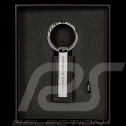 Porte-clés Porsche Design Métal Bar / Cuir Noir OKY08801.001