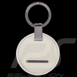 Porte-clés Porsche Design Circulaire Cuir Blanc OKY08802.008