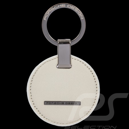 Porte-clés Porsche Design Circulaire Cuir Blanc OKY08802.008