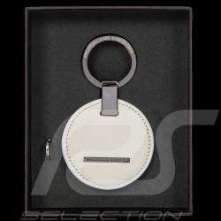 Porsche Design Schlüsselanhänger Kreis Leder Weiß OKY08802.008
