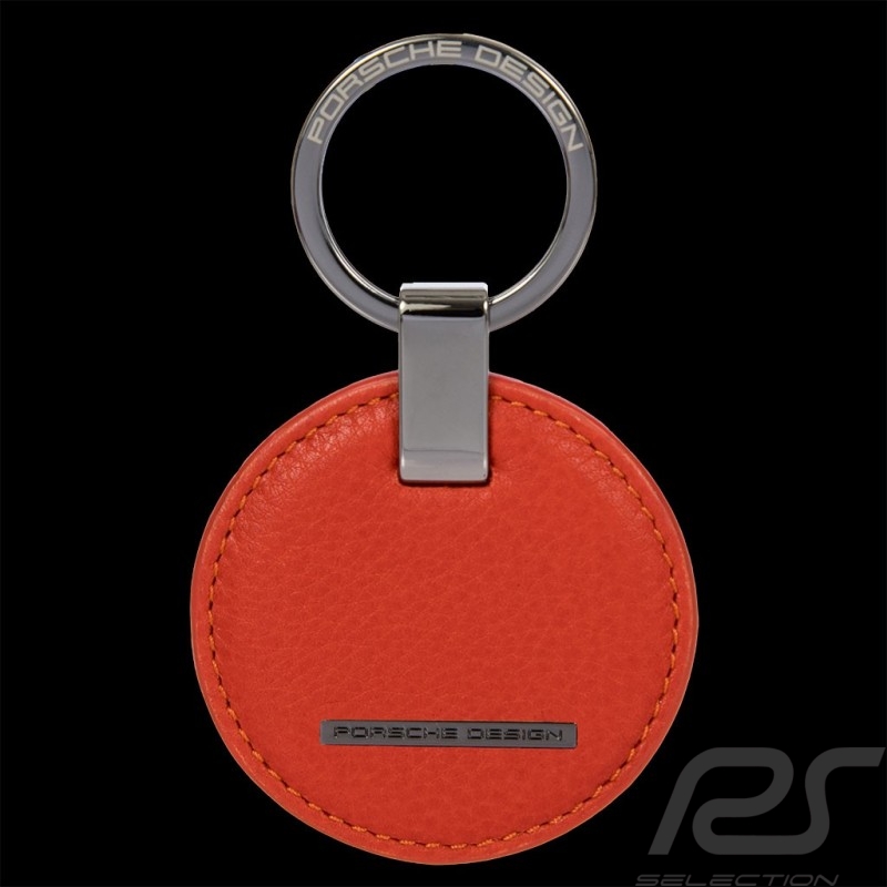 Porsche Design Schlüsselanhänger Kreis Leder Lavaorange OKY08802.020