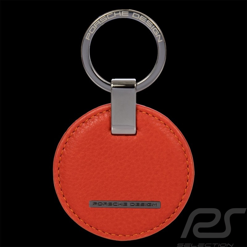 Porte-clés Porsche Design Circulaire Cuir Orange Fusion 4056487026367