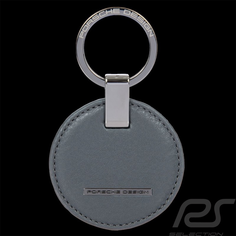 Porsche Design Keyring Circle Leather Anthracite Grey OKY08802.004
