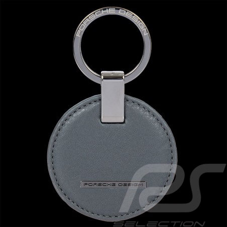 Porte-clés Porsche Design Circulaire Cuir Gris Anthracite OKY08802.004