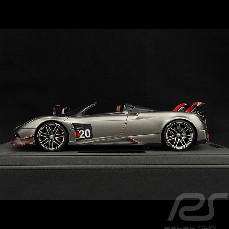 Pagani Huayra Roadster BC 2019 n°20 Silber / Karbon / Rot 1/18 BBR Models P18159A