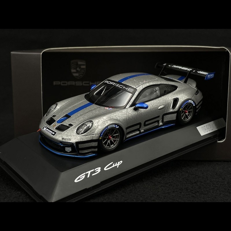 Porsche 911 GT3 Cup Type 992 2021 GT Silver / Shark Blue 1/43 Minichamps  WAP0209920NGT3