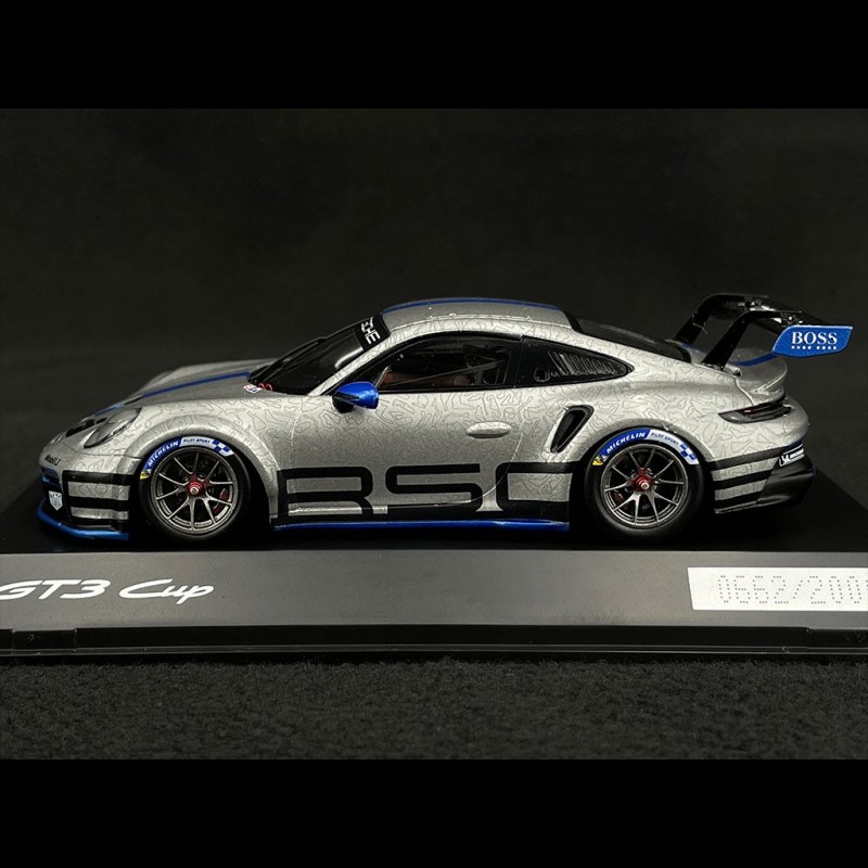 Porsche 911 GT3 Cup Type 992 2021 GT Silver / Shark Blue 1/43 Minichamps  WAP0209920NGT3