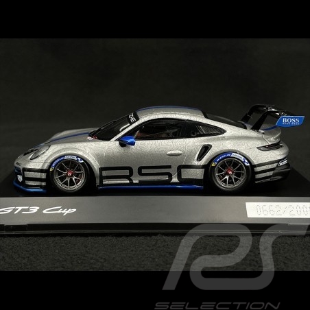 Porsche 911 GT3 Cup Type 992 2021 Argent GT / Bleu requin 1/43 Minichamps WAP0209920NGT3