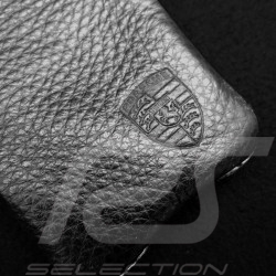 Porsche Classic key case Leather / Fabric Black / Tartan red / blue PCG91110010