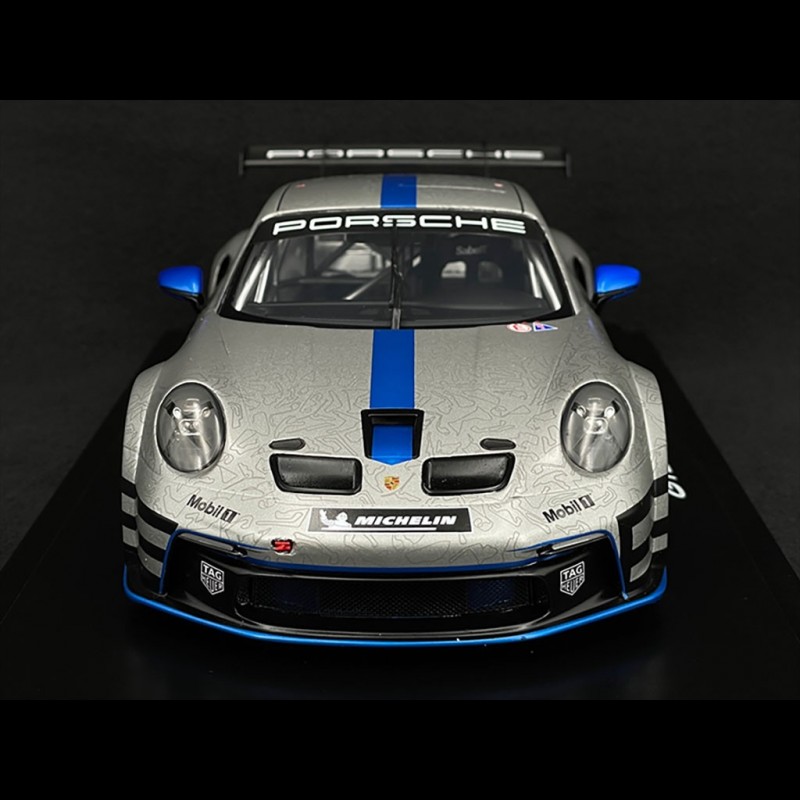 Porsche 911 GT3 Cup Type 992 2021 GT Silver / Shark Blue 1/18 Spark  WAP0219920NGT3
