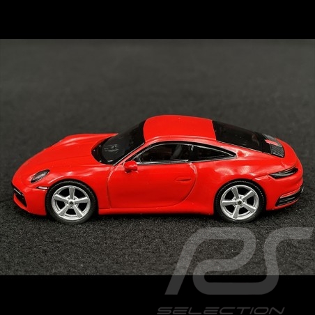 Porsche 911 Carrera S Type 992 2021 Rouge Indien 1/64 Mini GT MGT00283-L
