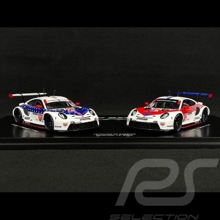 Set 2 Porsche 911 RSR n°911 & n°912 Type 991 Vainqueur et 2ème 12h Sebring 2020 1/43 Spark WAP0200120P0FW