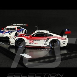 Set of 2 Porsche 911 RSR n°911 & n°912 Type 991 Winner and 2nd 12h Sebring 2020 1/43 Spark WAP0200120P0FW