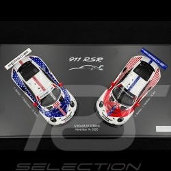 Set of 2 Porsche 911 RSR n°911 & n°912 Type 991 Winner and 2nd 12h Sebring 2020 1/43 Spark WAP0200120P0FW