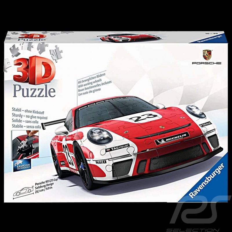 Ravensburger 111473 • Puzzle 3D • Porsche GT3 Cup • 108 Teile • Blitzversand 
