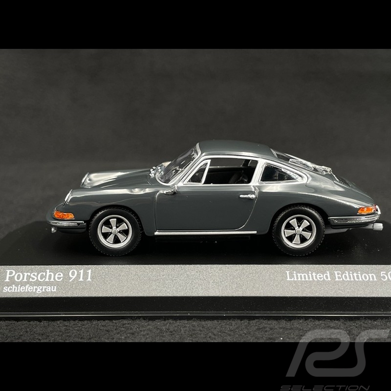 Porsche 911 S 2.0 1967 avec jantes Fuchs Gris Ardoise 1/43 Minichamps 943067124