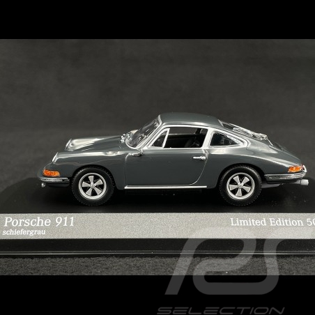 Porsche 911 S 2.0 1967 with Fuchs rims Slate Grey 1/43 Minichamps 943067124
