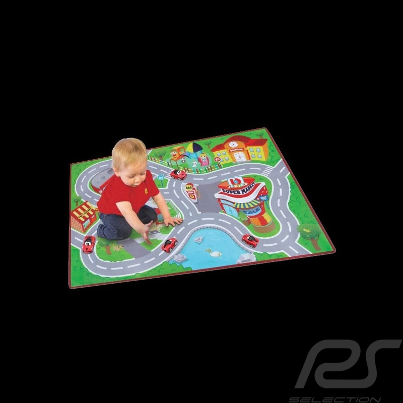Spielteppich Ferrari + Auto für Kinder Bburago Junior 85008