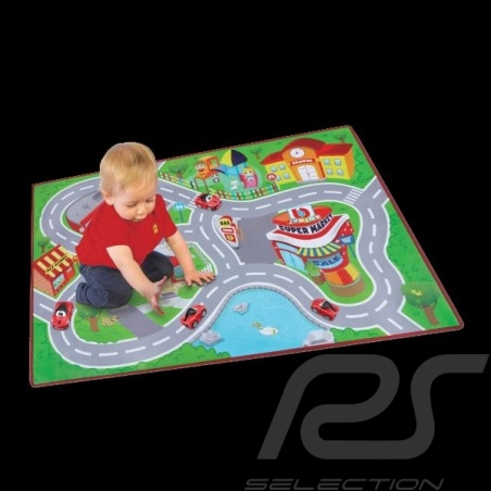 Spielteppich Ferrari + Auto für Kinder Bburago Junior 85008