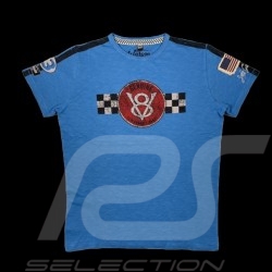 T-shirt V8 Motors Performance n°43 Bleu - Homme