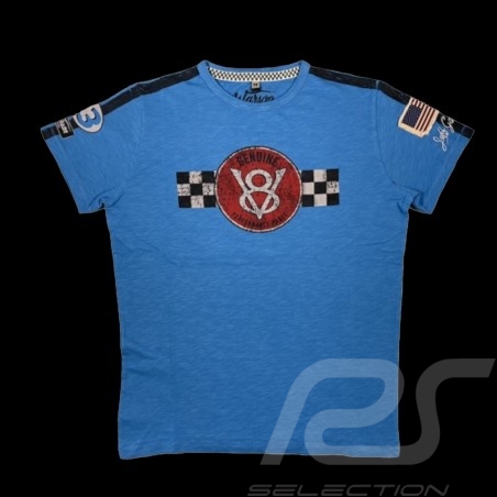 V8 Motors T-shirt Performance n°43 Blue - Men