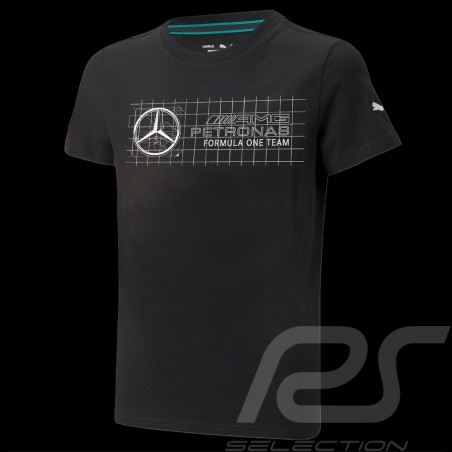 T-shirt Mercedes AMG Petronas F1 Logo Graphique Noir - Enfant