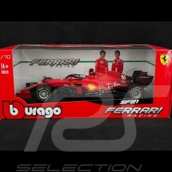 Charles Leclerc Ferrari SF21 F1 2021 n°16 avec pilote 1/18 Bburago 16809L