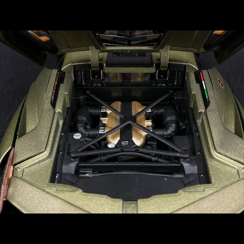 Bburago 11046 Lamborghini Sian FKP37 fehér 1/18 - Fém autók - Makett