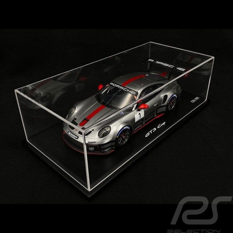 Porsche 911 GT3 Cup Type 992 2021 Argent GT / Rouge Indien 1/18 Spark WAP0211500NGTC
