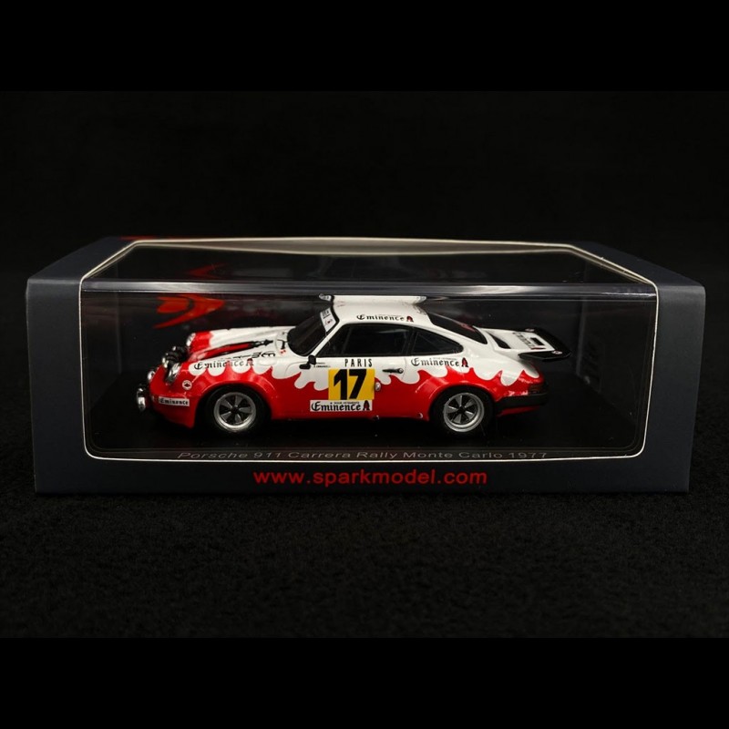 Spark 1/43 – Porsche 911 Carrera N°17 Rallye Monte-Carlo 1977 – Francis Vincent – Modèle Miniature De Collection En Résine
