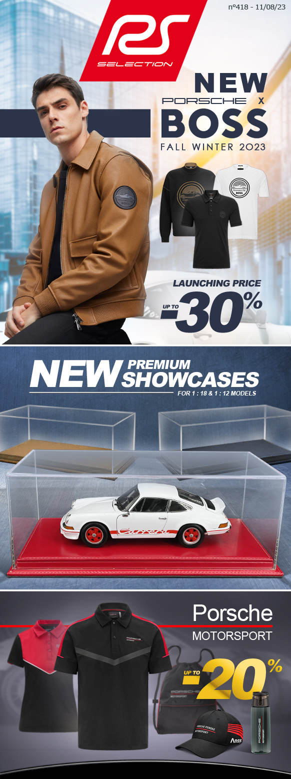 New Porsche x BOSS Fall Winter 2023 : up to -30% Discound ! New Premium  Showcases for 1:18 & 1:12 Models