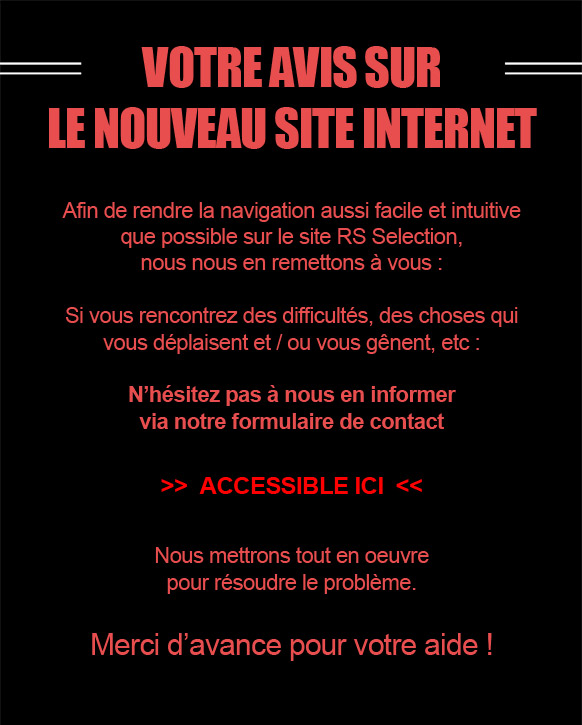 Votre avis sur le nouveau site internet RS Selection