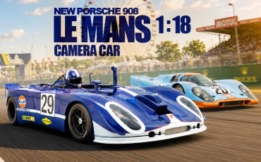 New Porsche 908 Le Mans Camera Car - New BMW Art Car - For every purchase of €100 : A free original Mercedes-Benz Lamp !