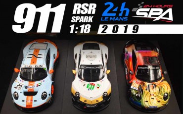 Porsche Spark Le Mans and Spa 2019 1/18 - New engine kit - New Porsche accessories