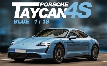 Porsche Taycan 4S Frozen Blue 1:18 - 935 GT2 RS Minichamps 1:18