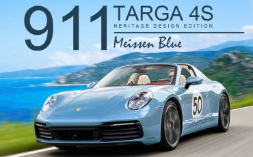 Porsche 992 Targa 4S Heritage Design Edition Meissen Bleu 1:43