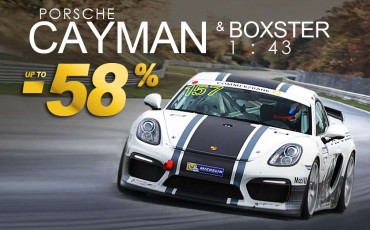 Porsche Cayman & Boxster 1:43 - Up to -58% Discount !