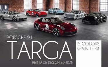 Porsche 911 Targa 4S Heritage : 6 Colors - 1 : 43