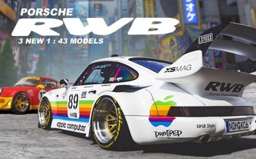 Porsche RWB 3 New 1:43 Models - New Warson Clothing - Yamaha M1 Fabio Quartararo Champion du Monde Moto GP 2021 1:18