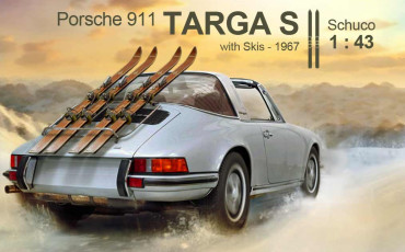 Porsche 911 Targa S 1967 with Skis 1:43 - New Porsche x Boss Cap 2023 - Porsche 911 Turbo 3.6 Bad Boys 1:18