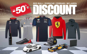 Discount Red Bull, Porsche, Ferrari, McLaren : up to -50%