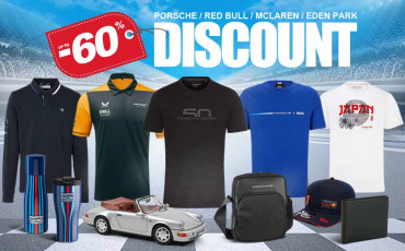 Discount Porsche, Red Bull, McLaren, Eden Park : up to -60%
