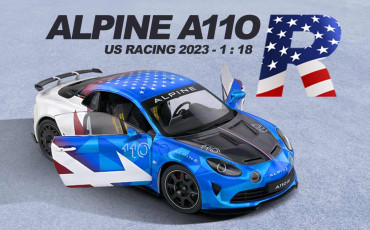 New Alpine A110 Radicale US Racing 2023 1 : 18 - Porsche 964 Carrera RS 1992 1 : 43