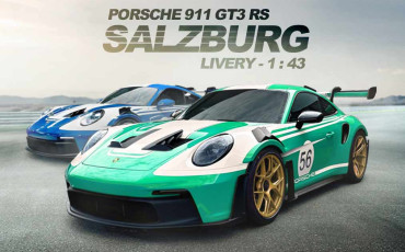 New Porsche 911 GT3 RS Salzburg Livery 1 : 43 - New Porsche 911 Dakar Safari Rally 1971 Tribute 1 : 43